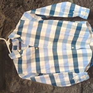 Brooks Brothers Blue and White Checkered Shirt